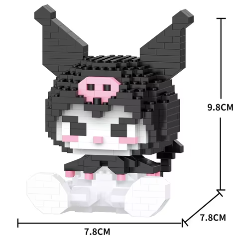 Sanrio Anime Hello Kitty My Melody Cinnamoroll Pompompurin Kuromi Friends Building Blocks Bricks Girl Children Kid Toy Gift Set 10 best sales free tech decks - №9