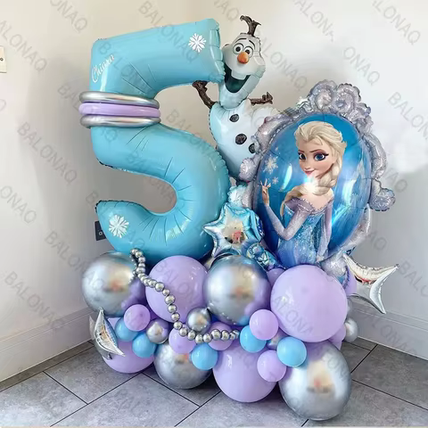 28pcs Frozen Princess Elsa Balloons Foil Globos Girls Birthday Party Baby Shower Decorations Anniversary Supplies 12 best sales princess birthday - №10