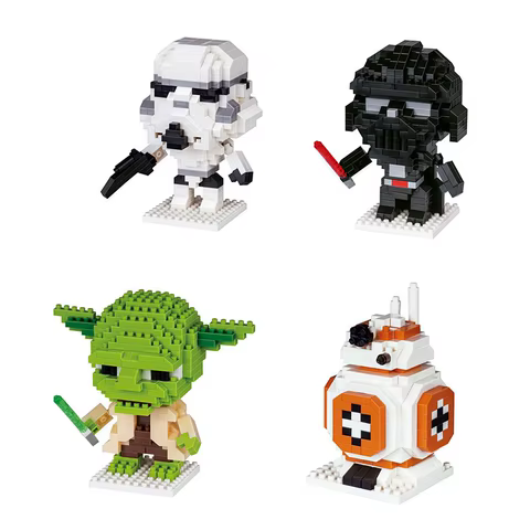 Building Blocks Anime Master Yoda Bricks Cartoon Action Figures Heads Assembly Educational Toys Kid Birthday Gift 8 best sales lego jurassic world sets - №6