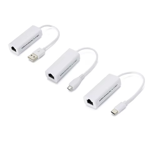 USB to RJ45 Ethernet Cable Splitter Extend Adapter Micro USB2.0 100Mbps Network Card for Tablet Laptop PC Computer Android 6 best sales usb to lan - №6