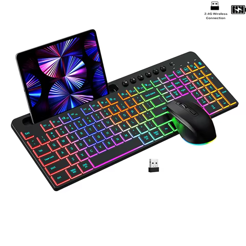 10 best sales wireless mechanical keyboard and mouse - №8