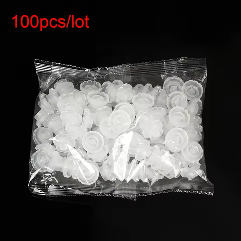 100pcs Disposable Individual Eyelash Glue Holder Grafting Eyelashes Blossom Cup Rings Eyelash Extension Adhesive Stand Holder 6 best sales eyelash accessories - №1