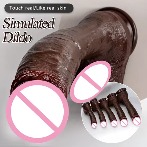 Super Long Skin Dildo Dick Realistic Penis Double Penetration Anal Plug G-spot Masturbator Makeup Sexy Adult Sex Toys For Women 8 best sales thrusting penis - №2
