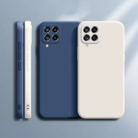 Funda Original Phone Case for Samsung A12 M12 A22 M22 A32 A42 A52 A72 5G Matte Silicone Camera Protective Cover Cases 8 best sales samsung a22 5g back cover - №7