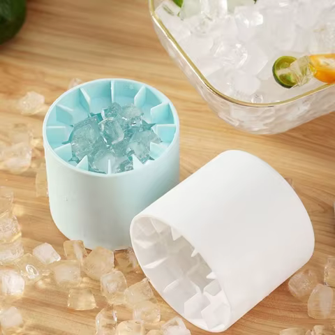 Silicone Ice Bucket Cup Mold Ice Cubes Tray Food Grade Quickly Freeze Ice Maker Box Summer Frozen Drink Maker for Whiskey Beer 10 best sales ice cup mold - №10