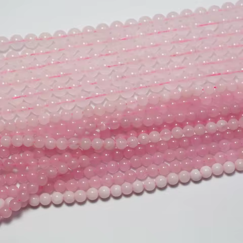 Real Natural Madagascar Pink Quartz Smooth Round beads Enhance temperament Reduce worries Jewelry Making Gift 12 best sales madagascar toy - №9