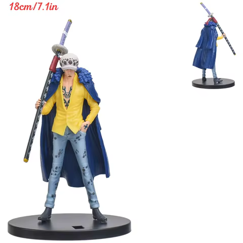 One Piece Anime Action Figure Toys Wano Country Trafalgar D Water Law Manga PVC Collection Figurine Model Dolls Gifts Kids 10 best sales 50 cent figure - №2