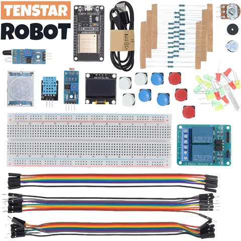 Basic Starter Kit for ESP32 ESP-32S WIFI Development Board for Arduino Project Learning Kit with Tutorials ESP32 kit with box 10 best sales battery for esp32 - №7