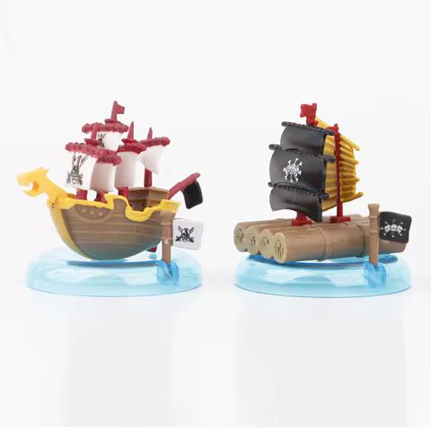 8pcs/set One Piece Anime Thousand Sunny Pirate Ship Navy Going Merry Boat GK Model Collection Fashion Decor Toys Birthday Gifts 10 best sales one piece barco - №10