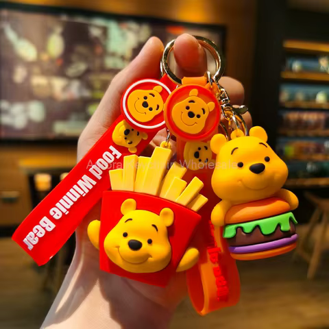 Anime Disney Keychain Cartoon Mickey Mouse Minnie Lilo & Stitch Cute Doll Keyring Ornament Key Chain Car Pendant Kids Gifts 10 best sales thank you gifts - №3
