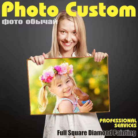 HUACAN Photo Custom Diamond Painting Cross Stitch Full Square Picture of Rhinestone DIY Diamond Mosaic Diamond Embroidery Sale 12 best sales free diamond paintings - №2
