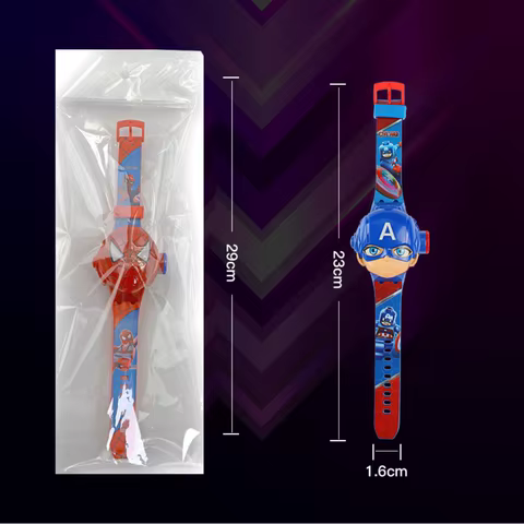 Disney Anime Kid Cartoon Cool Ptojectio Watch Hulk Spiderman Boy Unicorn Elsa Flash Electronic Digital Student Toy Clock 10 best sales spiderman kids watch - №6