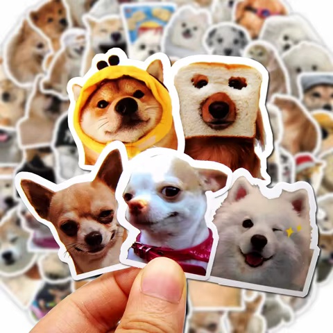 10/50/100pcs Funny Dog Stickers Cartoon Cute Decals Toy Stationery Guitar Phone Bicycle Laptop Luggage Car Graffiti Kids Sticker 8 best sales dog paw sticker - №1