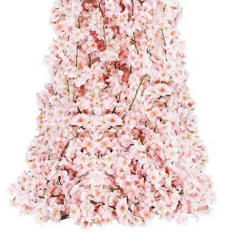 180cm Artificial Flowers Cherry Blossom Sakura Garland Wedding Arch Garden Backdrop Home Party Decoration Silk Fake Plants Vine 10 best sales cherry tree - №3