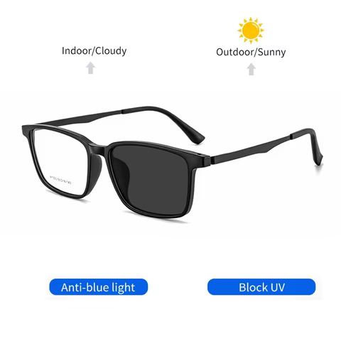 Ultralight Pure Titanium Photochromic Anti Blue Light Reading Glasses for Men Radiation Protection Computer Presbyopia Glasses 10 best sales pure titanium - №10