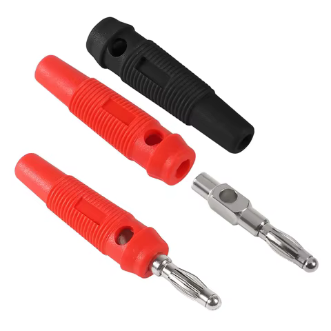 10Pcs 32A High Current Screw Type 4mm Banana Plugs Male Stackable Connector Speaker Cable Adapter 4mm High Current Banana Plugs 10 best sales banana hifi - №2