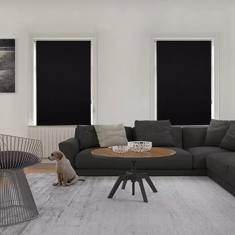 Blackout Roller Blind Thermo Roller Blind No Drilling Required Side Pull Opaque Privacy Sun Protection for Windows Doors Kitchen 8 best sales roller blinds for windows - №1