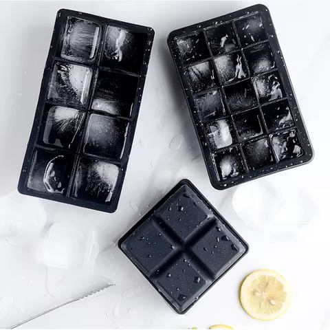 4/6/8/15 Grid Big Ice Tray Mold Giant Jumbo Large Food Grade Silicone Ice Cube Square Tray Mold DIY Ice Maker Ice Cube Tray 8 best sales mould king harry potter - №5