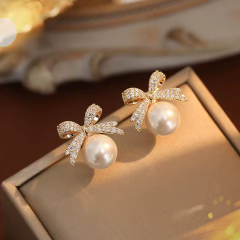 8 best sales cc pearl earrings - №8