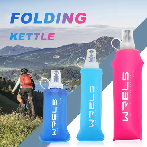 1pc150ml/250ml/500ml Outdoor Collapsible Silicone Bite Size Water Bottle Running Camping Hiking Travel Convenient Water Bottle 10 best sales thermoflask - №7