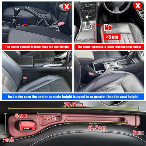 1 Pair Universal Car Seat Gap Plug Strip Side Seam Car Gap Filler Leak Proof Seat Gap Storage Organizer Interior Decoration 8 best sales tamiya f350 - №1