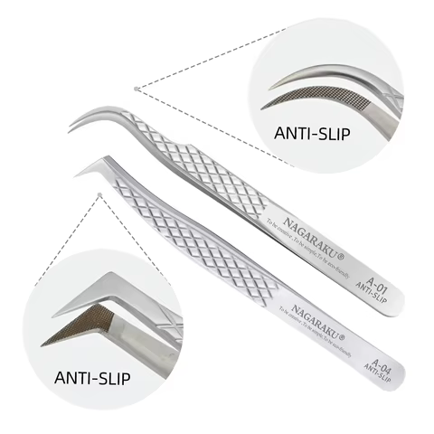 NAGARAKU Eyelash Extension Tweezers Makeup Stainless Steel Eyelash 3D accurate Clip 6 best sales eyelash accessories - №6
