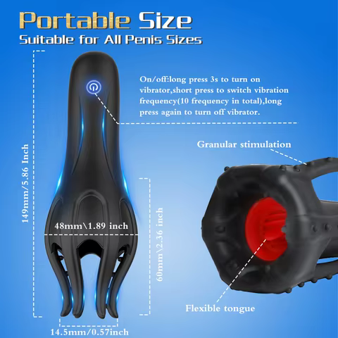 Glans Trainer for Men Powerful Vibrating Penis G Spot Masturbator Soft Fingertip Prolong Endurance Massage Vibrator Erotic Toys 8 best sales thrusting penis - №4