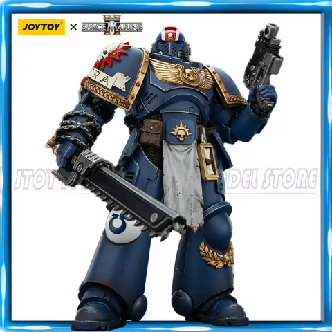 JOYTOY Warhammer40K 1/18 Space Marines Action Figure Ultramarines Lieutenant Titus Collectors Edition figures Toys 12 best sales space marine - №3