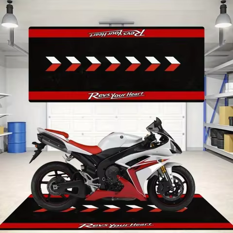 VIKAMA Motorcycle Display Floor Mat, Dirt-Resistant Home Decoration, Corridor And Passageway Carpet, Room Bedside Blanket 12 best sales motorcycle carpets - №10