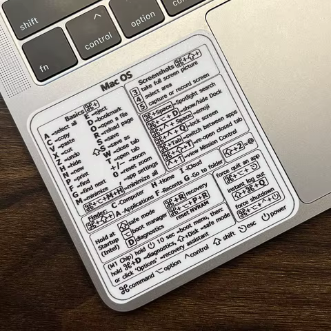 Shortcuts Sticker for Apple Mac OS System, 2023 New Shortcut key sticker for 13-16 8 best sales lenovo t480 - №5