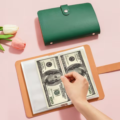 100 Envelopes Savings Money Book Banknote Album Money Holder Album Cash Collect Book Money Saving Organizer Photocard Holder 12 best sales album for banknotes - №10