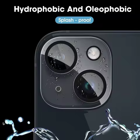 1-5Pcs Tempered Glass for iPhone 16 15 14 13 Pro Max Plus Mini Camera Lens Protector Black Circle Protective Lens Film Cover 12 best sales photo album 9x13 - №2