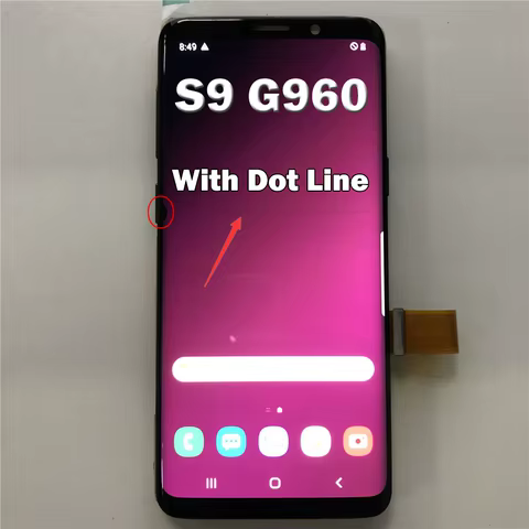 Same as picture Defect but work AMOLED Line dot For Samsung S9 G960 G960F Lcd Display Touch Screen Digitizer No Frame 10 best sales display s9 sm g9600 - №6