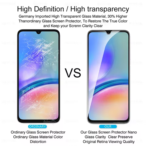 1-4Pcs Full Cover Tempered Glass For Samsung Galaxy A05s A05 A15 4G A25 A35 A55 5G A06 A16 A26 A36 A56 HD Cover Screen Protector 8 best sales display touch samsung a31 original - №4