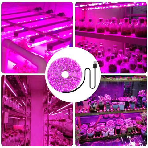 LED Grow Light Full Spectrum 5V USB Grow Light Strip 2835 LED Phyto Lamps For Plants Greenhouse Hydroponic Growing Lamp 1M 2M 3M 8 best sales growbox 40x40 - №3