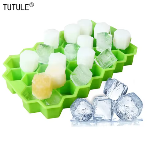 37 Compartment Honeycomb Ice Compartment Molds Jelly Ice Cube Tray with Lid Honeycomb Ice Cube Ice Box Moulds 10 best sales strawberry nails - №8