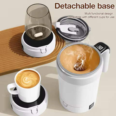 Automatic Stirring Cup Rechargeable Electric Stirring Mugs Magnetic Mixer Stainless Steel Coffee Mug Rotating Magnetic Tumbler 8 best sales cup mixer - №3