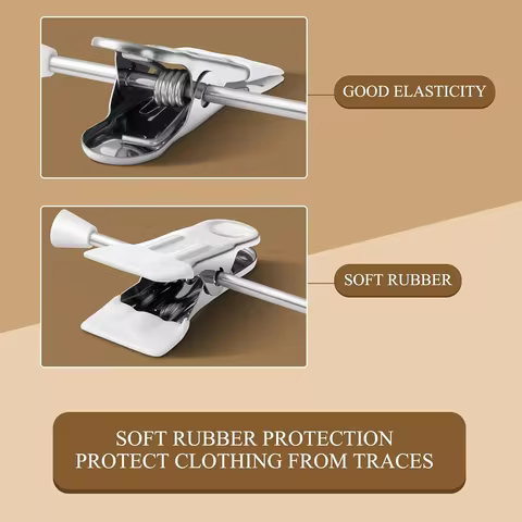 Pants Hangers with Clips 5/10Pack Adjustable SkirtHangers for Women Non-Slip Trousers Hanger for Jeans Clothes Hangers for Pants 8 best sales clothes hangers bulk - №3