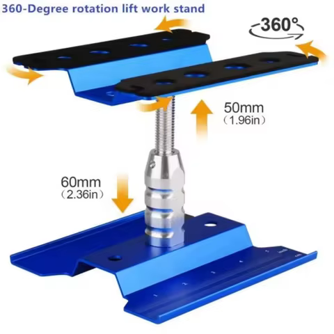 RC Car Tool Lifting Work Stand Mounting Platform 360 Degree Rotating Repair Station For 1/10 1/8 Buggy Crawler Car 6 best sales engine stand - №2