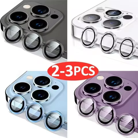 2-3pcs Metal Camera Lens Protector For iPhone 11 12 13 14 15 Pro Max 15 14 Plus 13 12 Mini Camera Glass on iPhone 14 Pro Max 8 best sales sg906 - №7