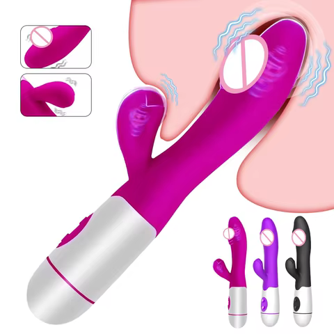 Powerful Rabbit Vibrator Dildo Dual Vibration G Spot Clitoris Stimulation Masturbators Vaginal Massager Adult For Women Sex Toys 12 best sales power adapter sex machine - №11