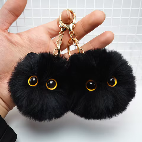 Cute Plush Cat Keychain Cartoon Doll Toy Pendant Keyring For Women Girls Bag Ornament Car Key Chain Children Gifts Accessories 8 best sales cat lovers - №7