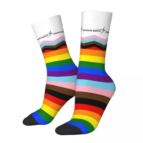 Y2K Lockheed Martin Gay Rride Socks Male Mens Women Autumn Stockings Printed 10 best sales lockheed martin - №10