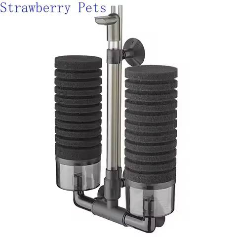 New Aquarium Filter for Aquarium Fish Tank Air Pump Skimmer Biochemical Sponge Filter Aquarium Bio Filters Filtro Aquario 10 best sales mineral filter - №9