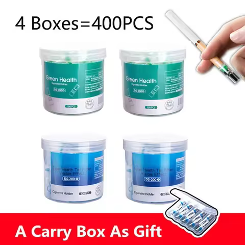 400pcs Set Acrylic Disposable Smoking Filter Pipe Cigarettes tube Holders Reduce Tar Cleaning Container Smoke Accessories 10 best sales sniff tube - №4