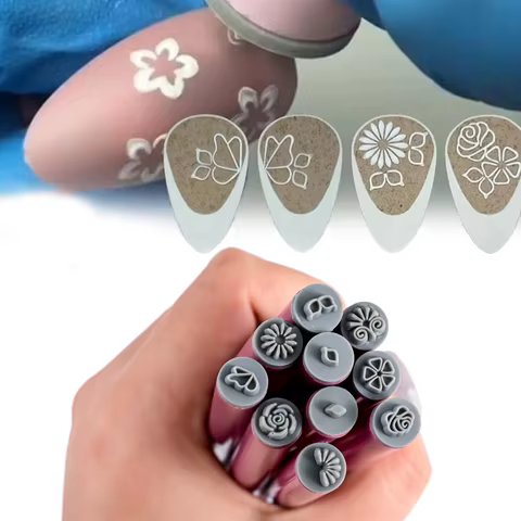 8 best sales flower nail stamp - №2