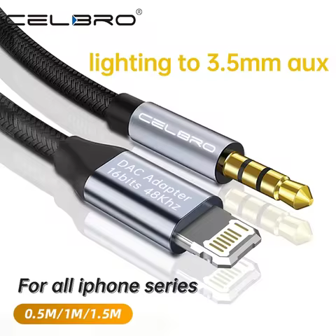 For Iphone 14 Plus 13 Pro 8 Pin To 3.5mm Jack Male Aux Cable For Apple 12 Mini 11pro Max Xr Car Converter Earphone Audio Adapter 8 best sales 8 pin 3.5mm jack - №4