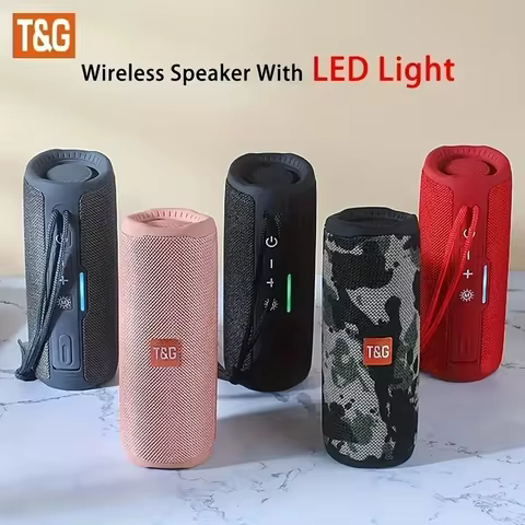 T&G TG365 Portable Bluetooth Speaker Dual Bass LED Wireless Subwoofer Waterproof Outdoor Boombox FM AUX BT TF Music Player 6 best sales boom speaker - №4