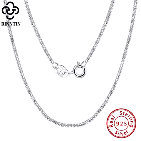 Rinntin 925 Sterling Silver Italian Handmade 1.2mm Chopin Chain Necklace for Women Fashion Simple Basic Neck Chain Jewelry SC53 12 best sales s925 post - №5