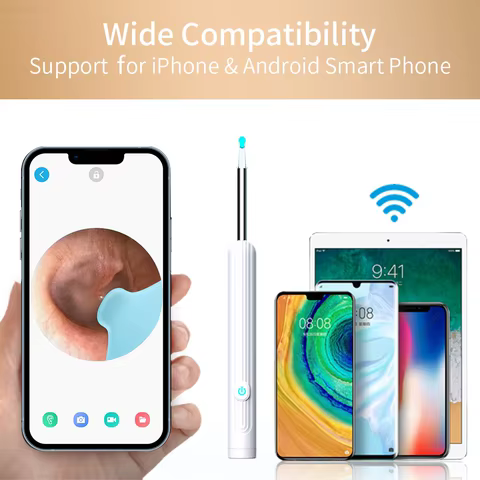 Smart Visual Ear Cleaner with Camera 1296P Ear Sticks USB C Charging Ear Wax Removal Tool WIFI Connection 6 LED Lights Earpick 12 best sales propolis serum - №7